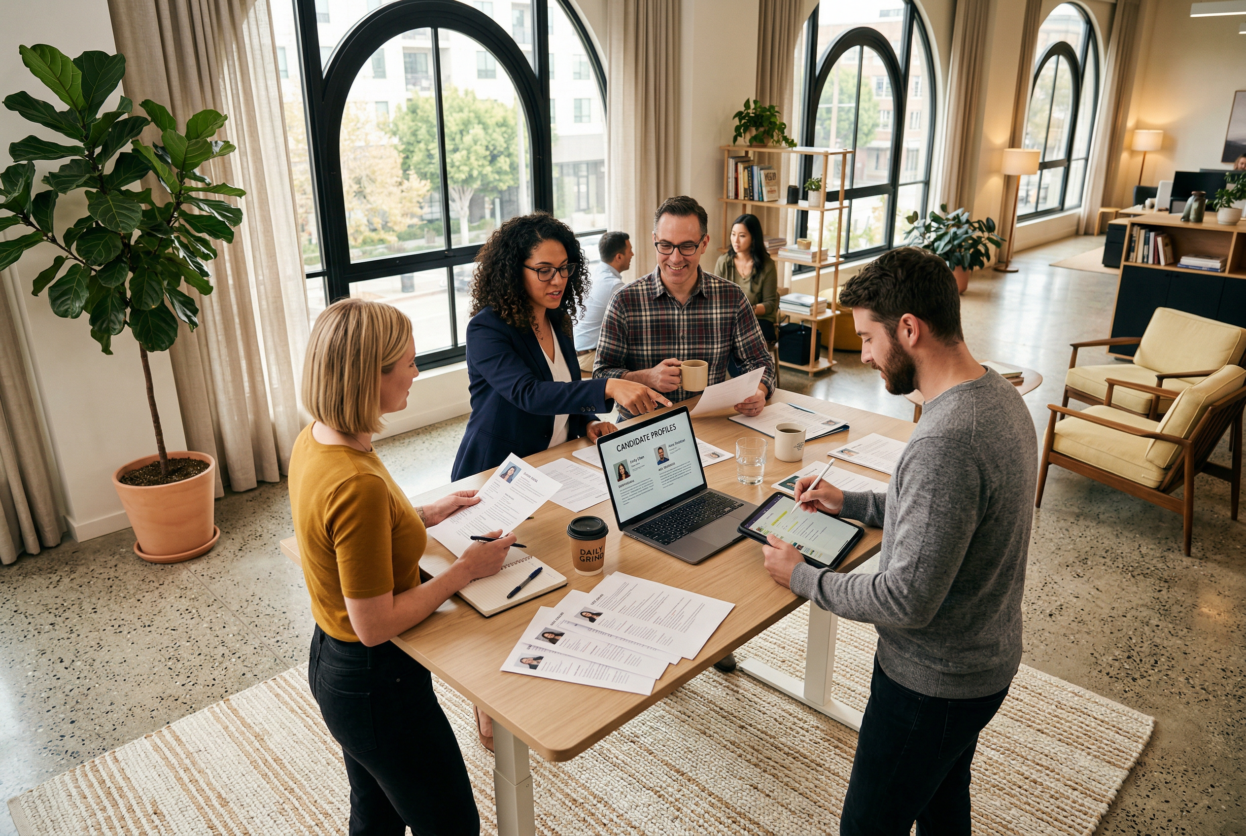 Modern ofiste birlikte calisma aninda ekip uyeleri