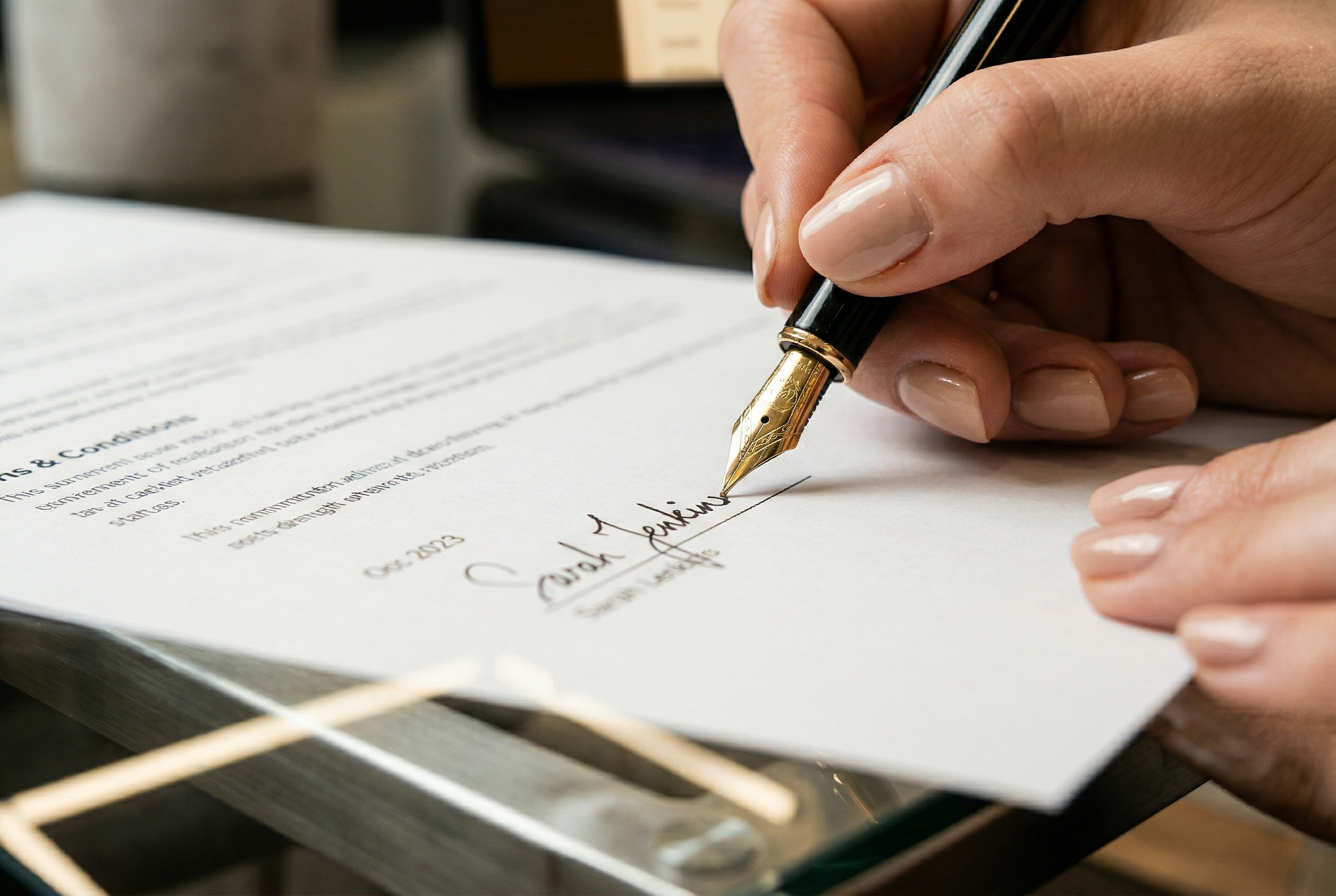 Sozlesme imzalama aninda yakin cekim eller